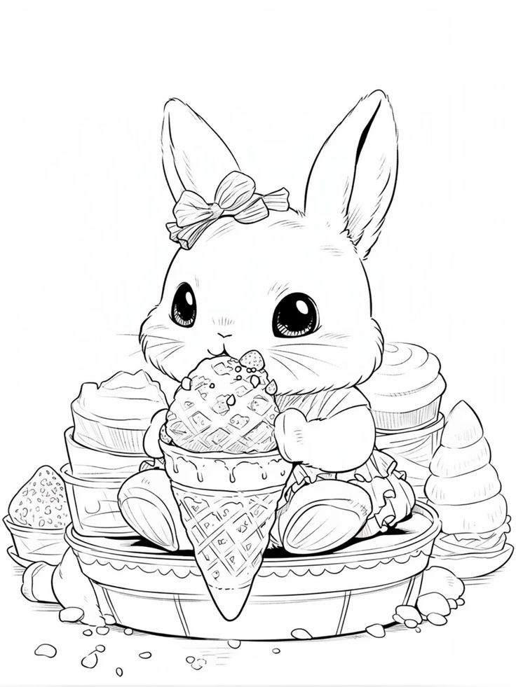 #1 Bunnies Colouring Pages