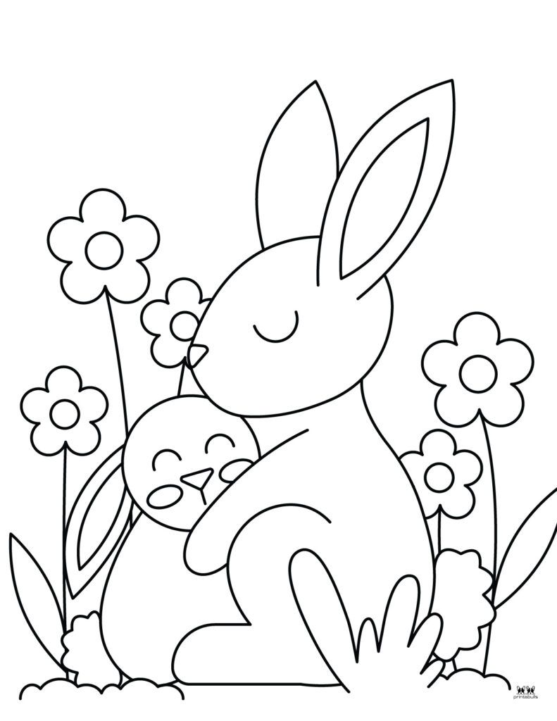 #1 Bunny Coloring Pages Printable