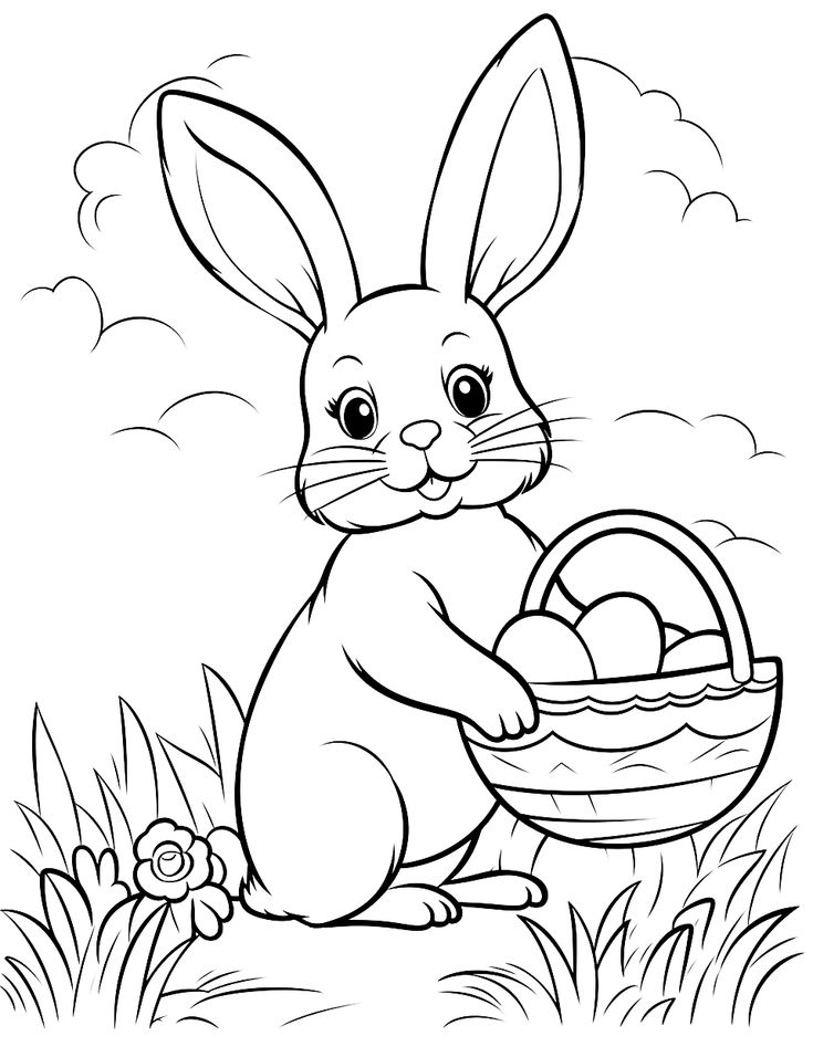 #1 Bunny Coloring Sheets