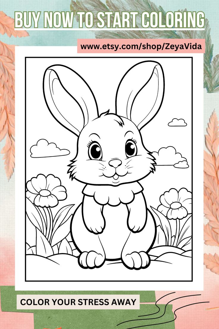 #1 Bunny Colouring In Pages