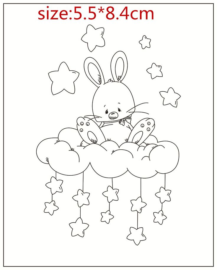 #1 Bunny Printable Coloring Page