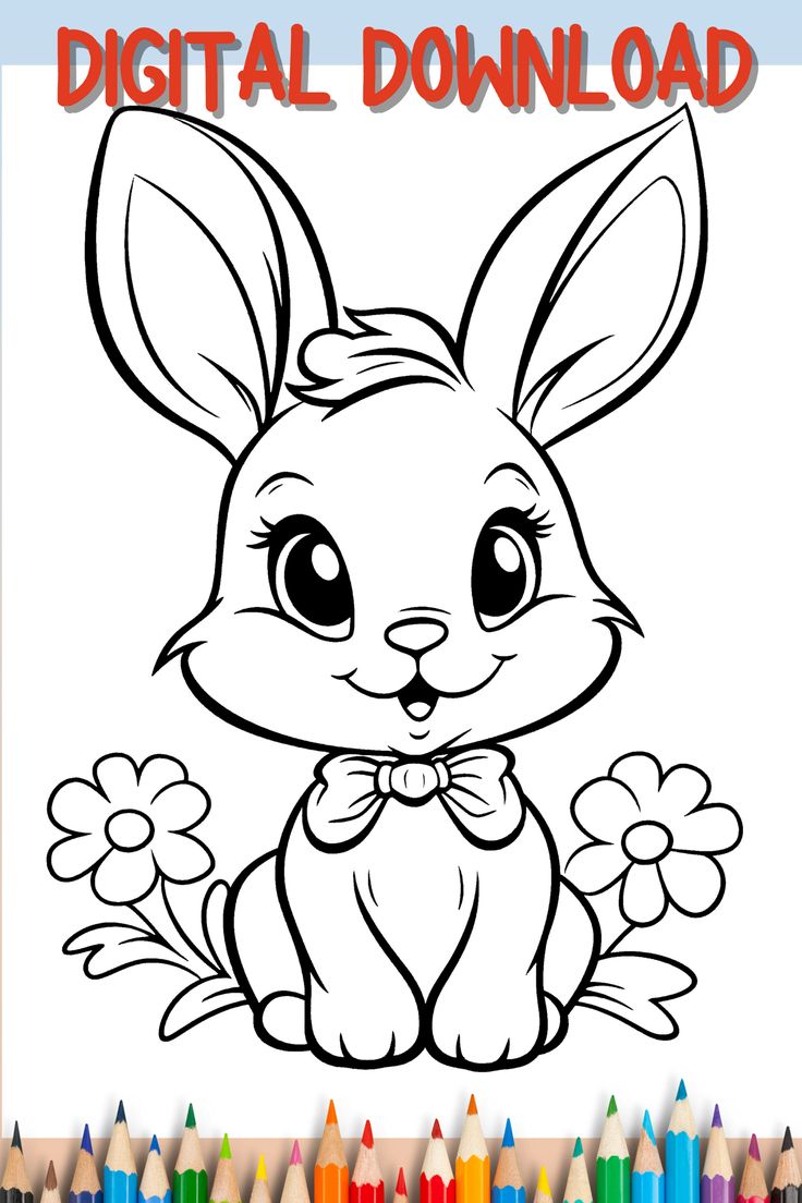 #1 Bunny Rabbit Coloring Pages