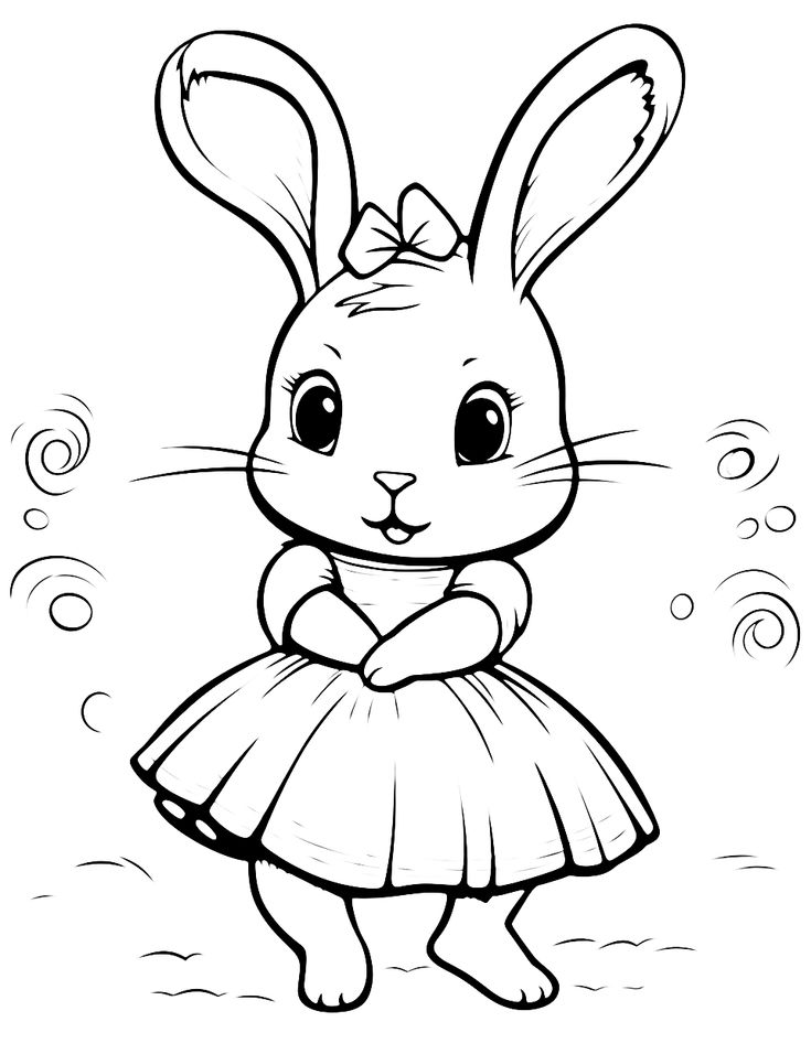 #1 Bunny Rabbit Pictures To Color