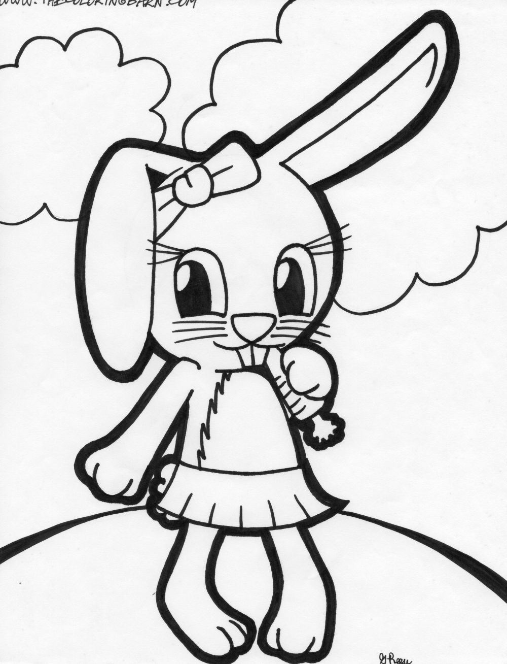 #1 Coloring Bunny Pages