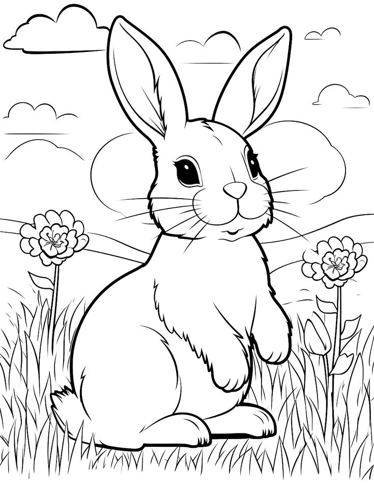 #1 Coloring Page Of Bunny