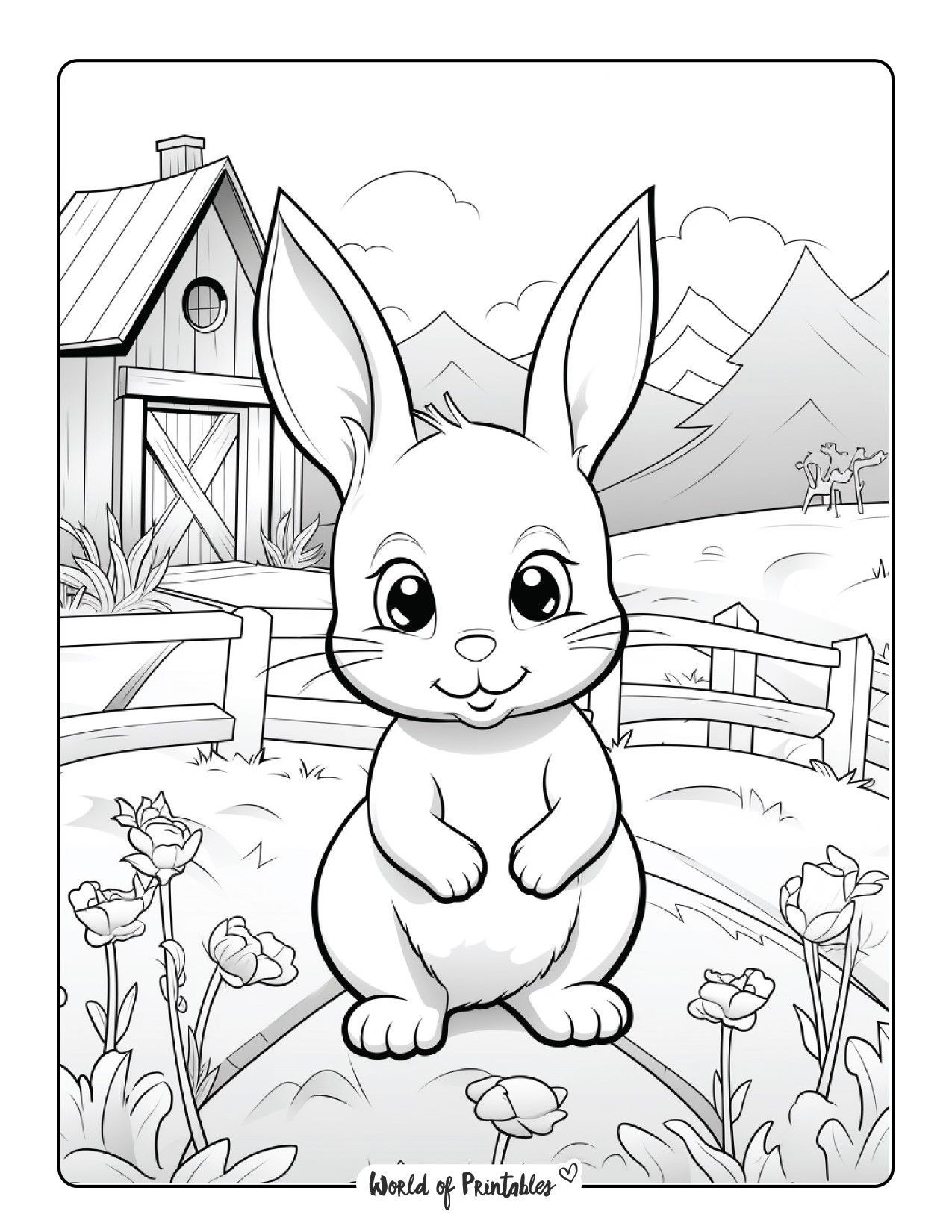 #1 Coloring Pages Bunnies Printable