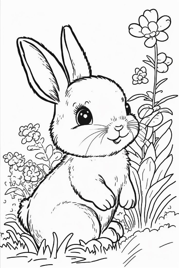 #1 Coloring Pages Of Rabbits