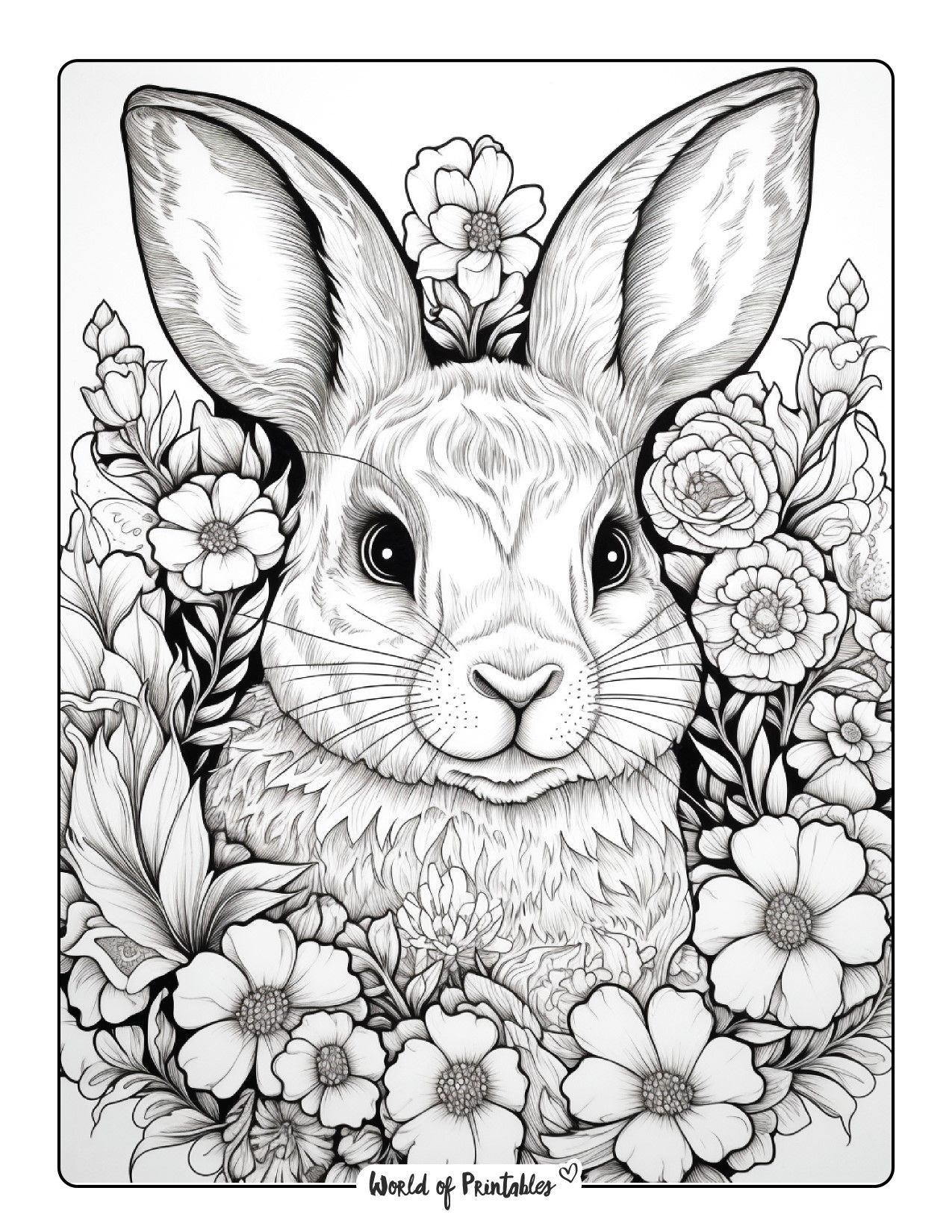 #1 Colouring Pages Rabbits