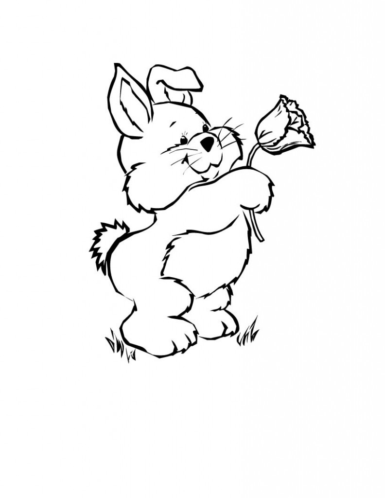 #1 Cute Bunny Colouring Pages