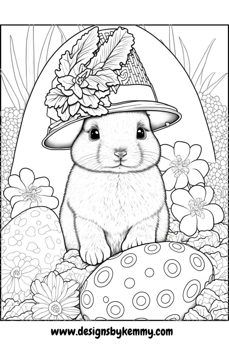 #1 Easter Bunny Colouring Pages