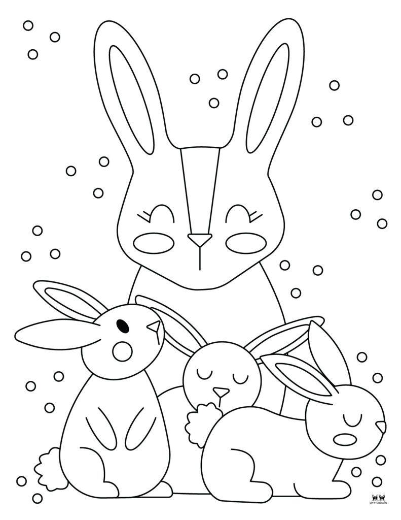 #1 Easter Rabbit Coloring Page