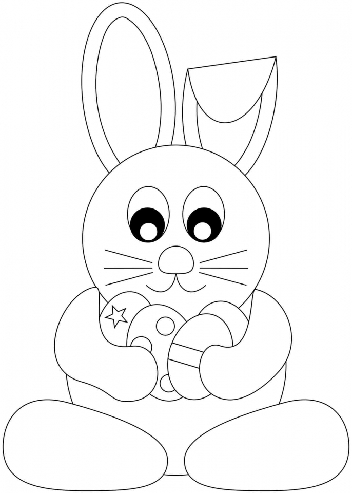 #1 Easter Rabbit Colouring Pages