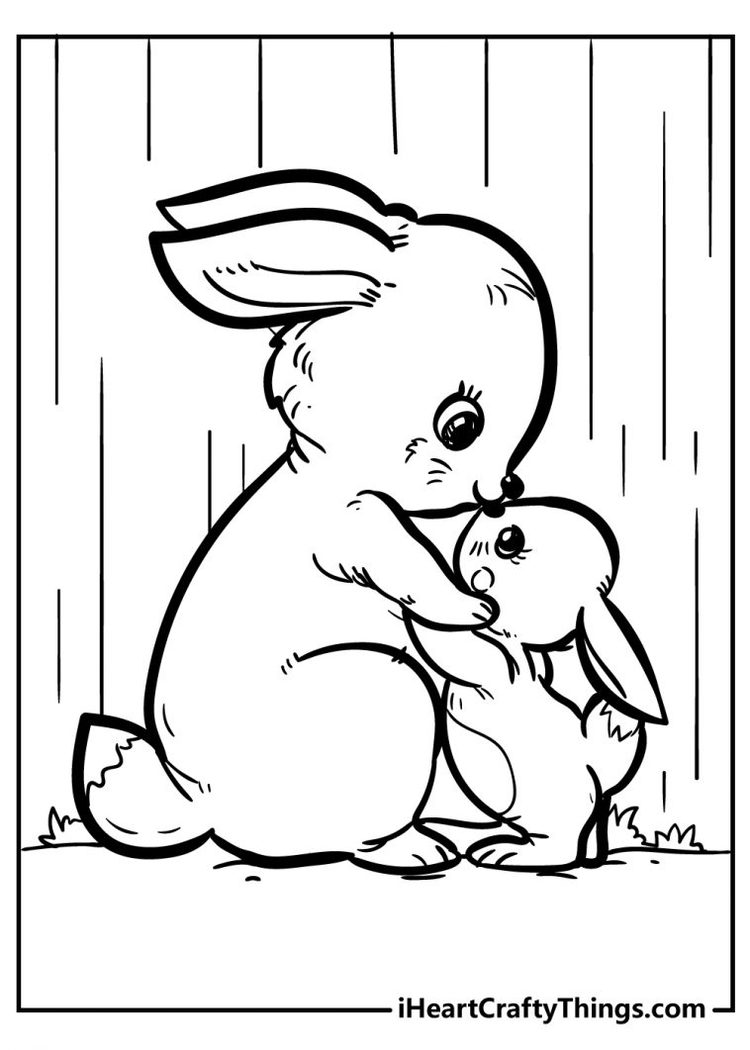 #1 Easy Bunny Coloring Pages