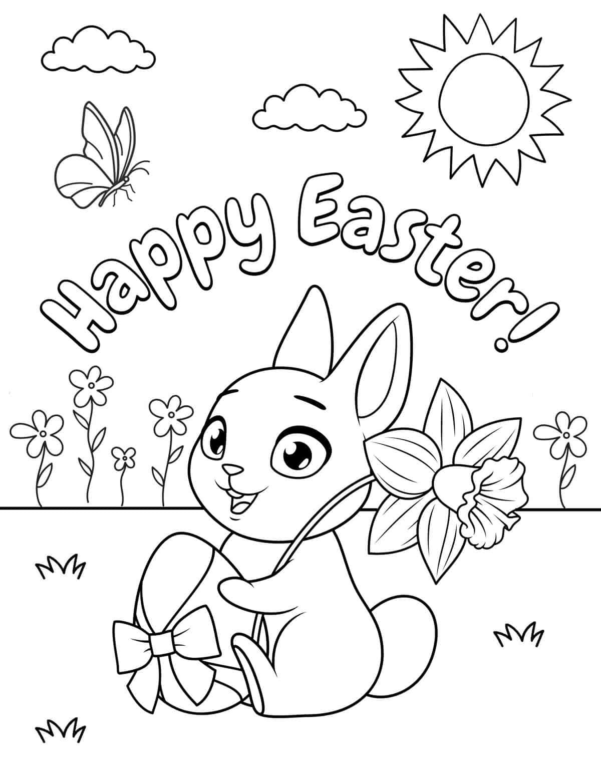 #1 Free Bunny Colouring Pages