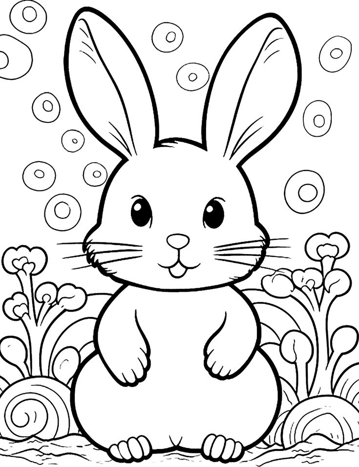 #1 Picture Of A Bunny Rabbit To Color