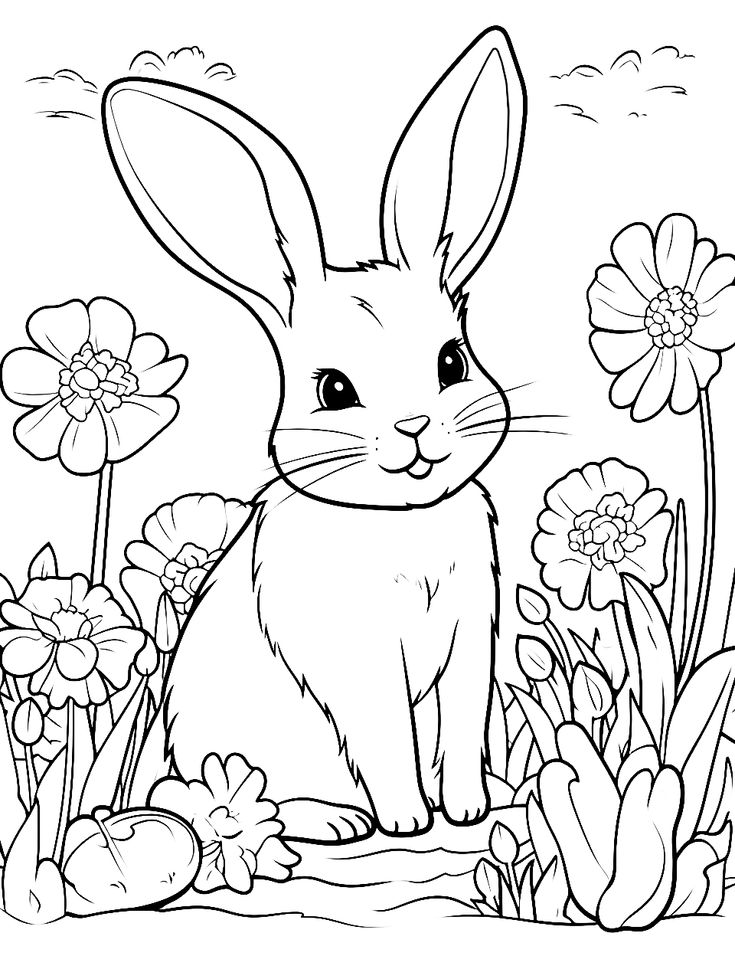 #1 Printable Bunnies Coloring Pages