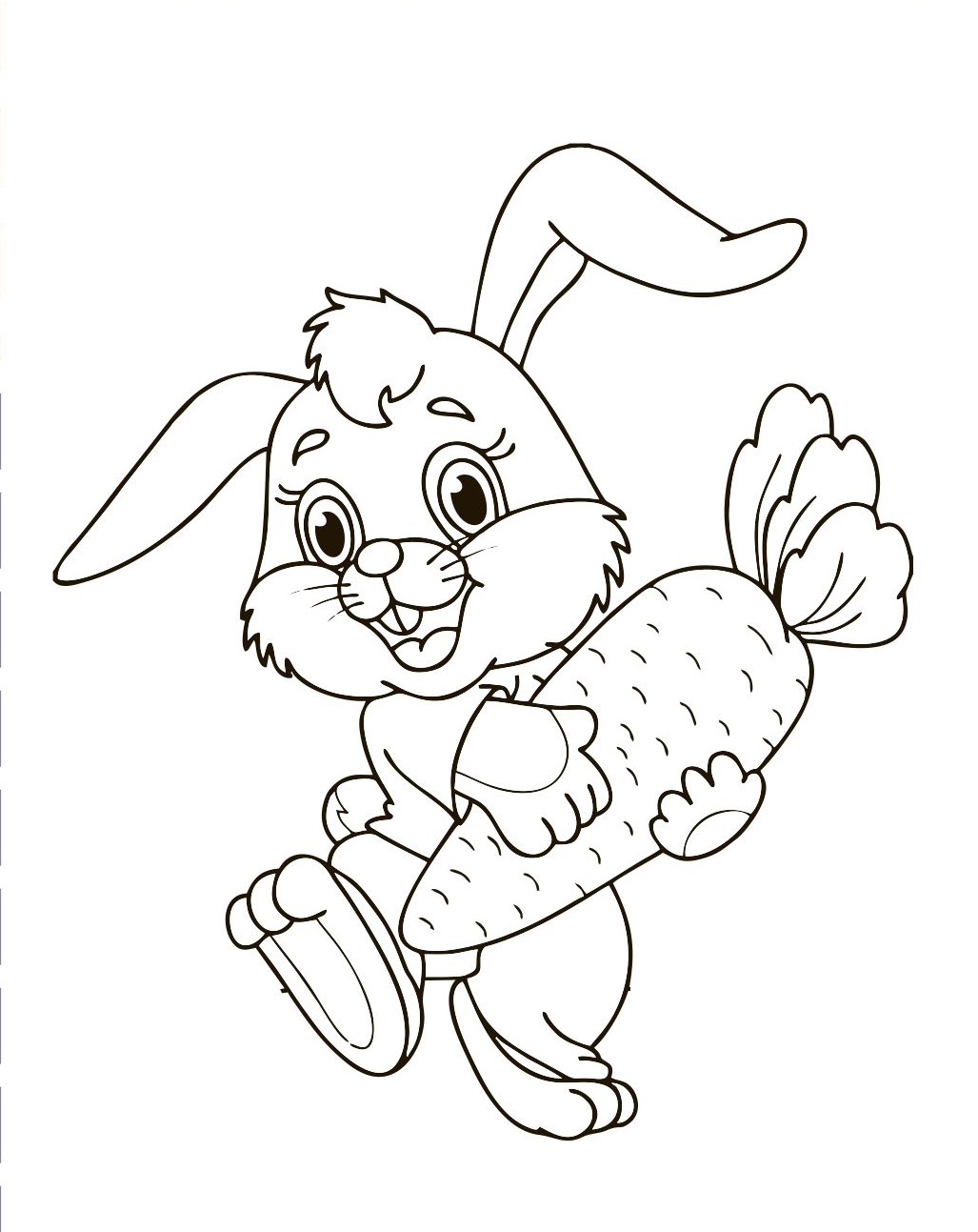 #1 Rabbit Coloring Pages Printable