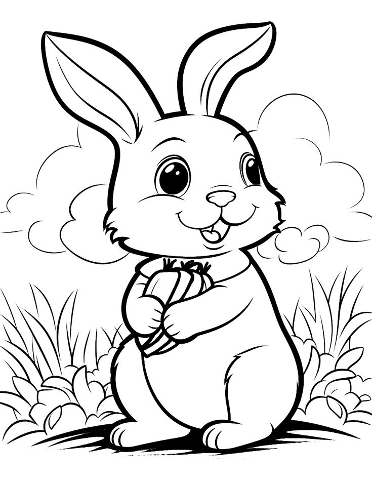 #1 Rabbit Colouring In Pictures