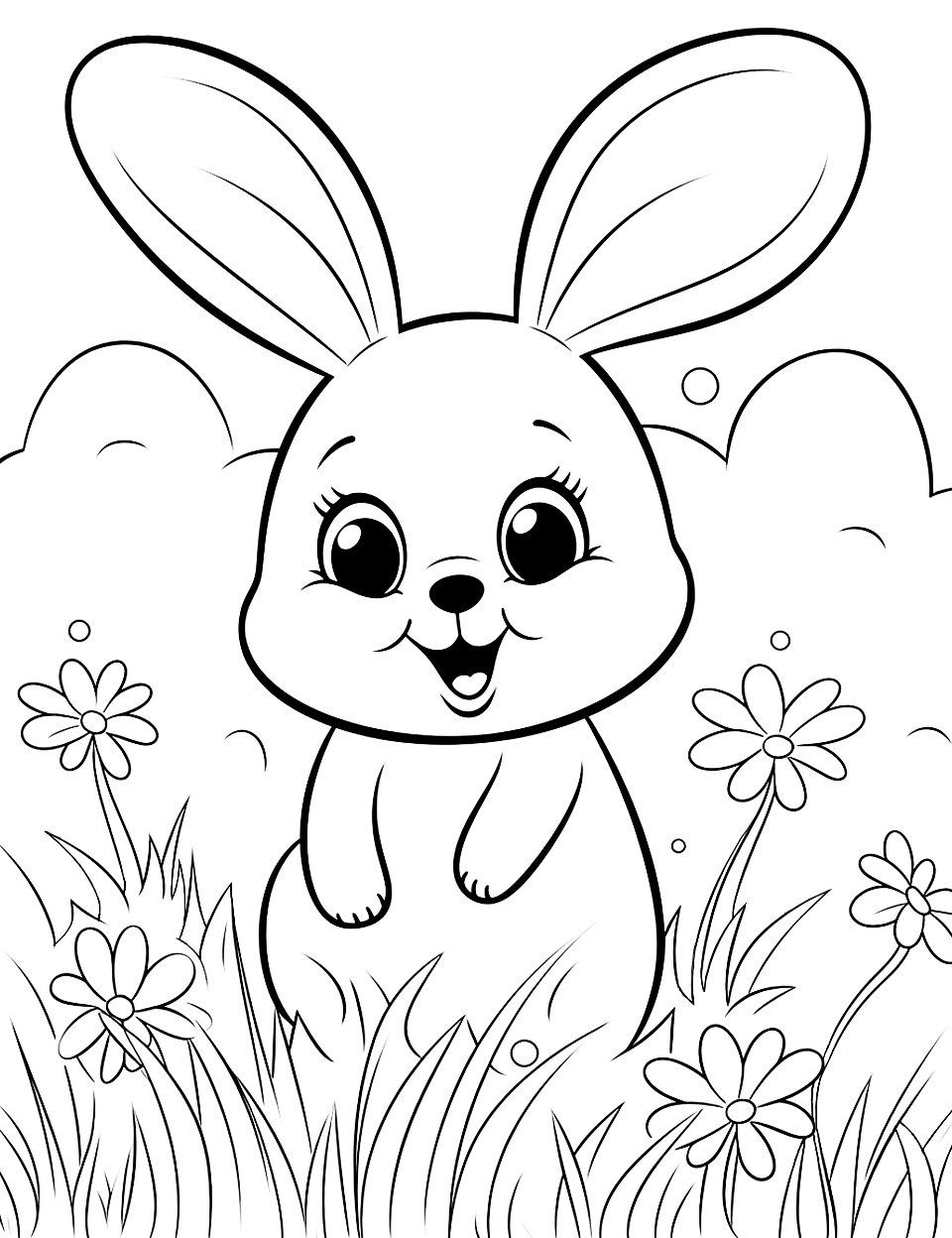 #1 Rabbit Picture To Color