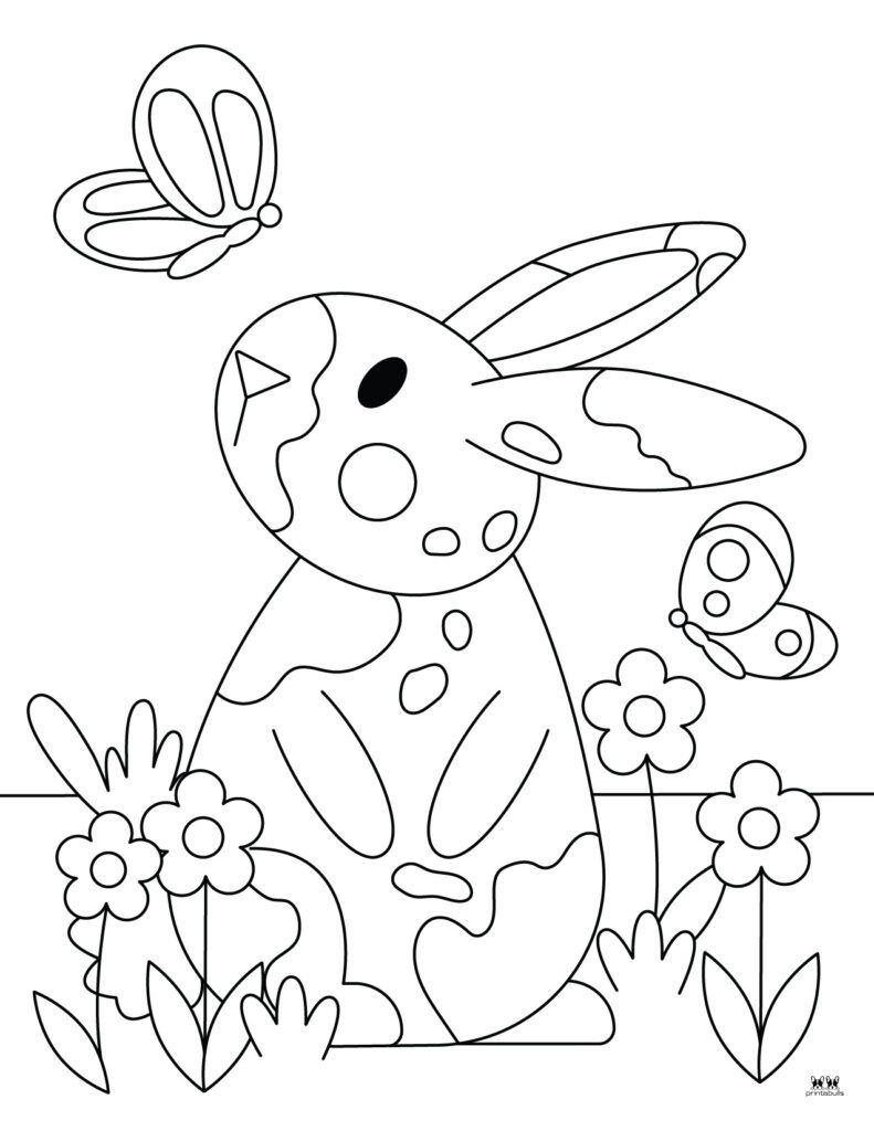 #1 Rabbits Coloring Page