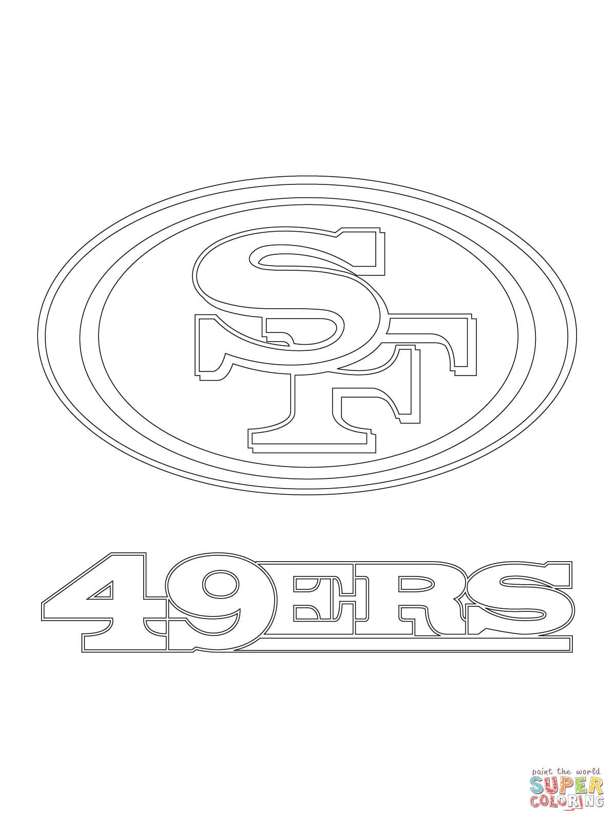 49ers Coloring Pages FREE Printable 1