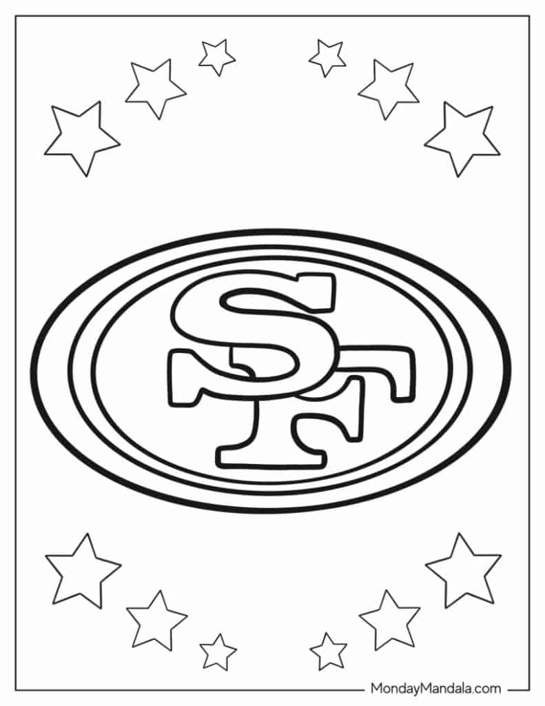 49ers Coloring Pages FREE Printable 32