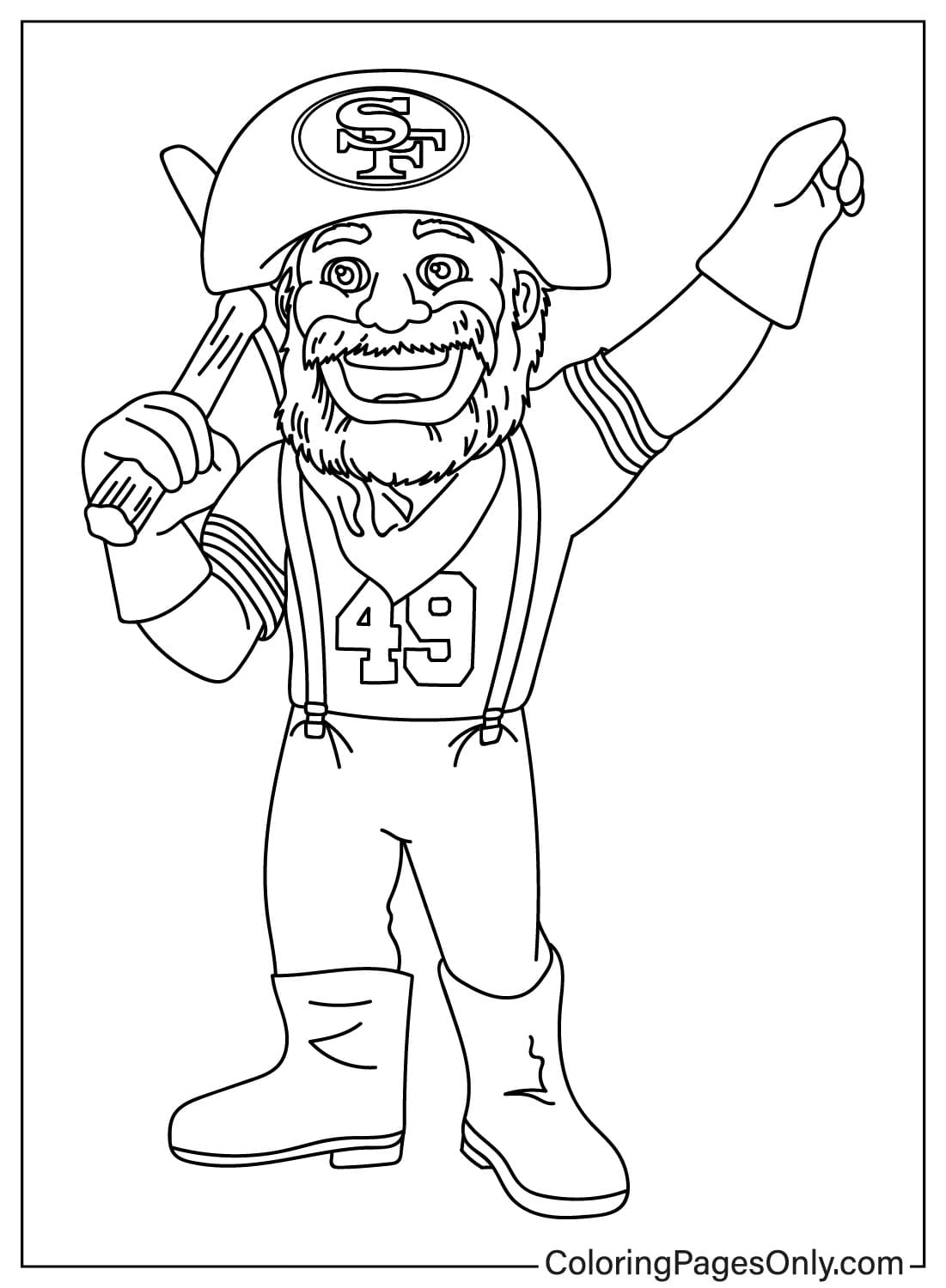 49ers Coloring Pages FREE Printable 36