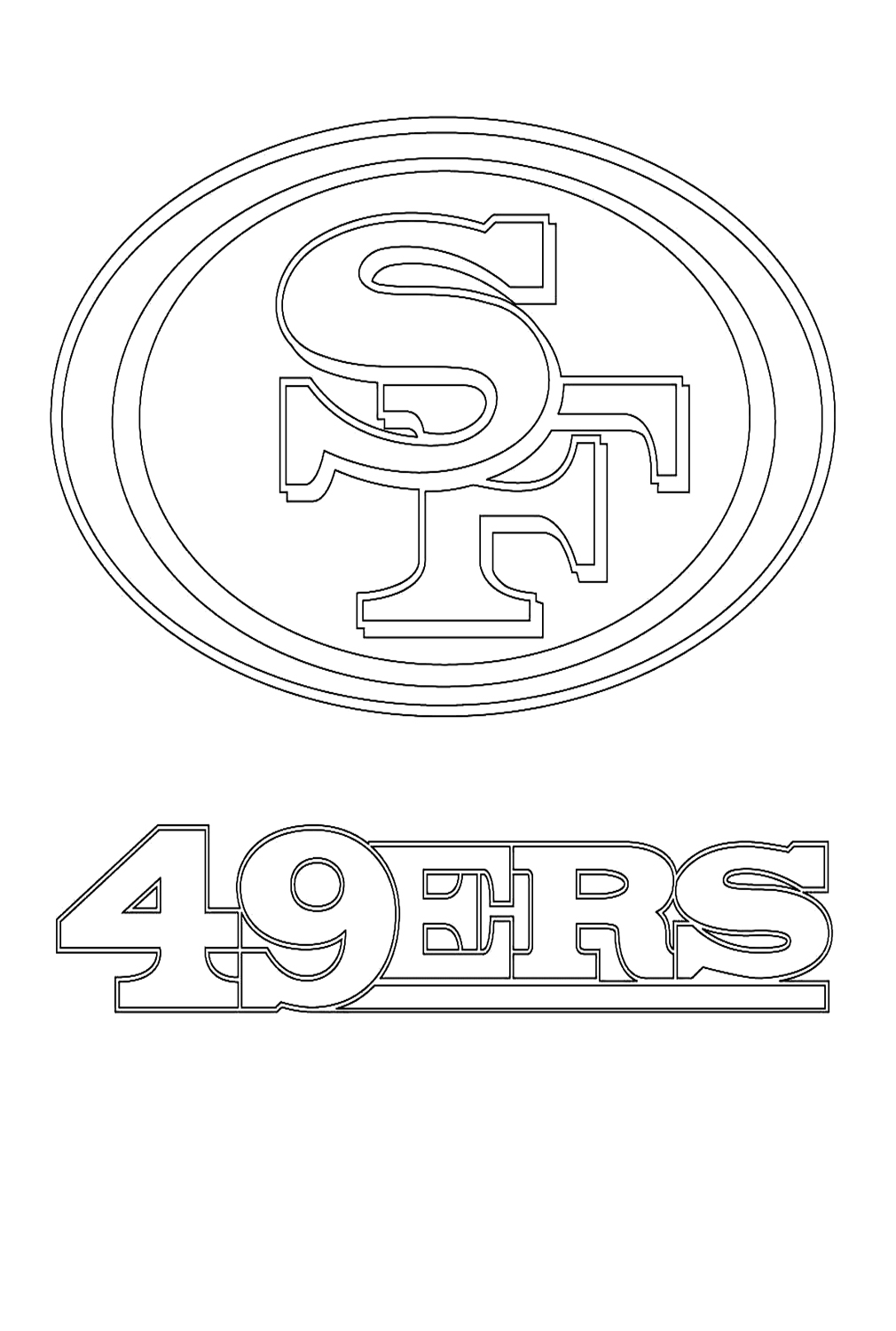 49ers Coloring Pages FREE Printable 7