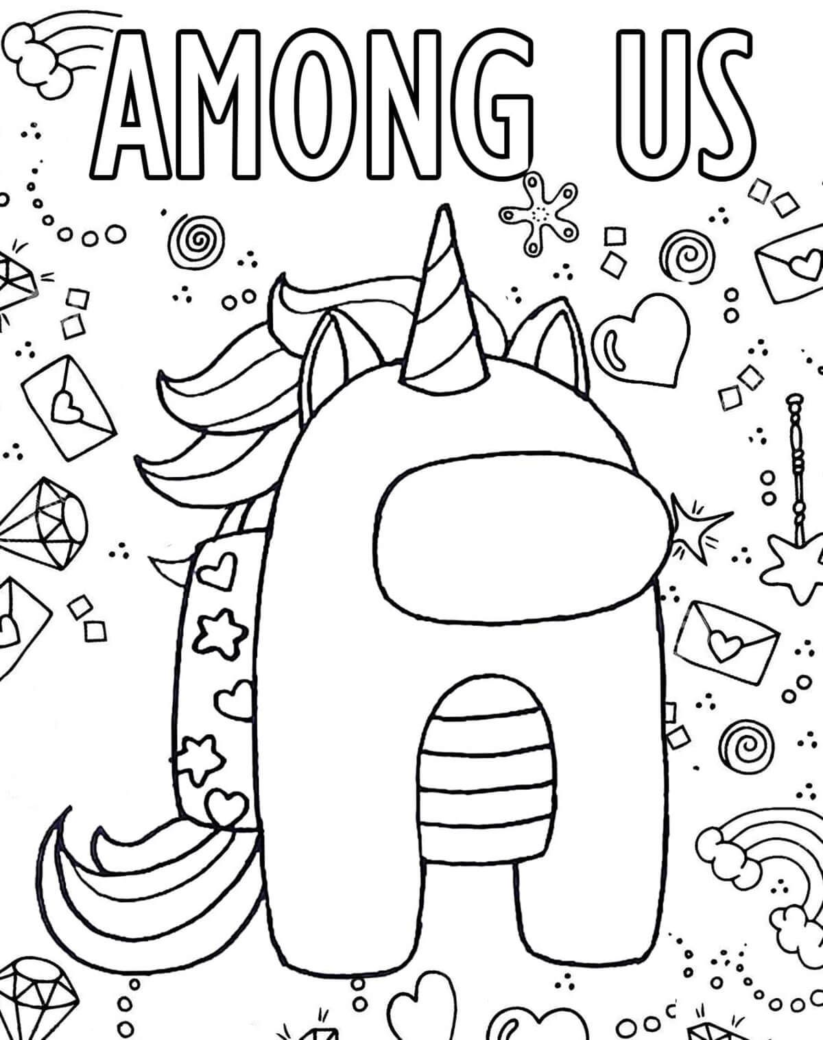 Among Us Coloring Pages Impostor 66