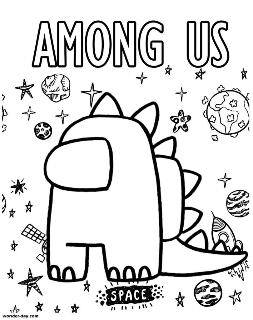 Among Us Coloring Pages Impostor 91