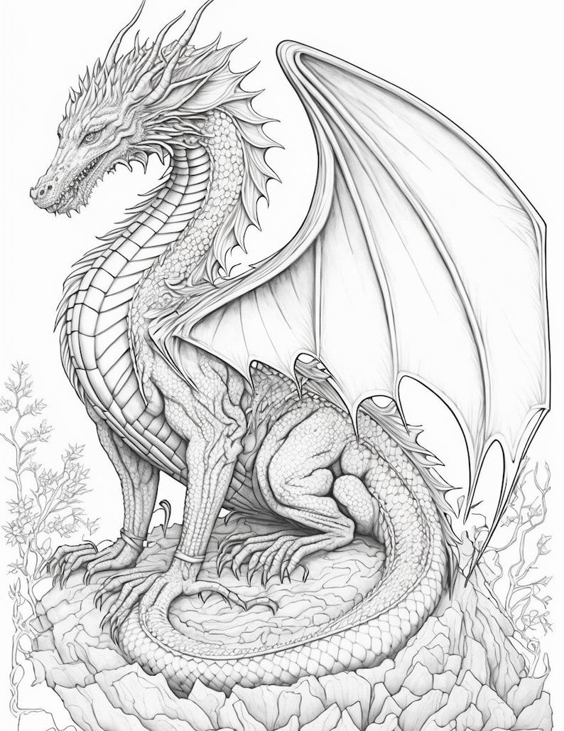 anime dragon coloring pages