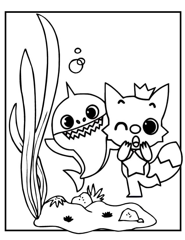 Baby Shark Dududu Coloring Pages Printables 103