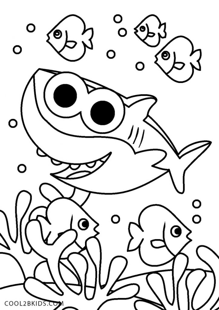 Baby Shark Dududu Coloring Pages Printables 107