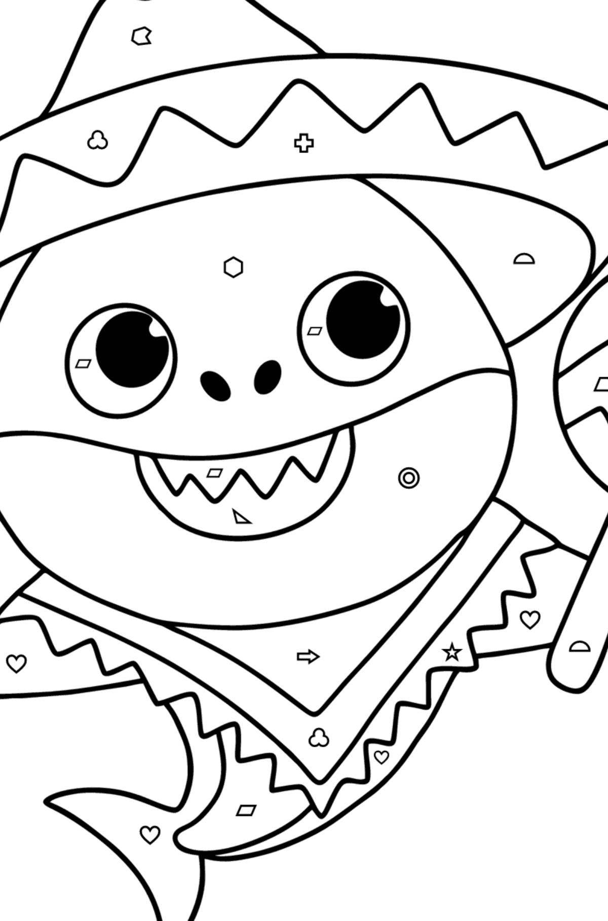 Baby Shark Dududu Coloring Pages Printables 109