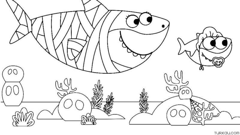 Baby Shark Dududu Coloring Pages Printables 115