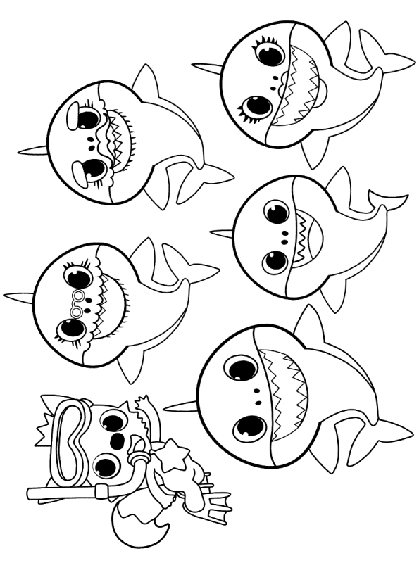 Baby Shark Dududu Coloring Pages Printables 119