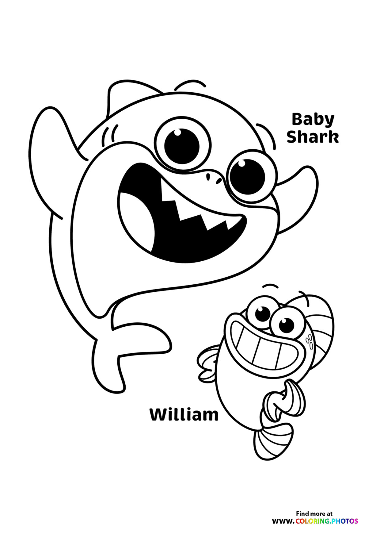 Baby Shark Dududu Coloring Pages Printables 120