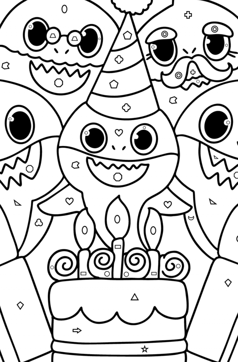 Baby Shark Dududu Coloring Pages Printables 125