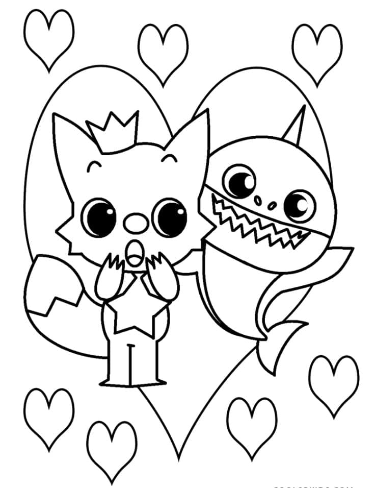 Baby Shark Dududu Coloring Pages Printables 128