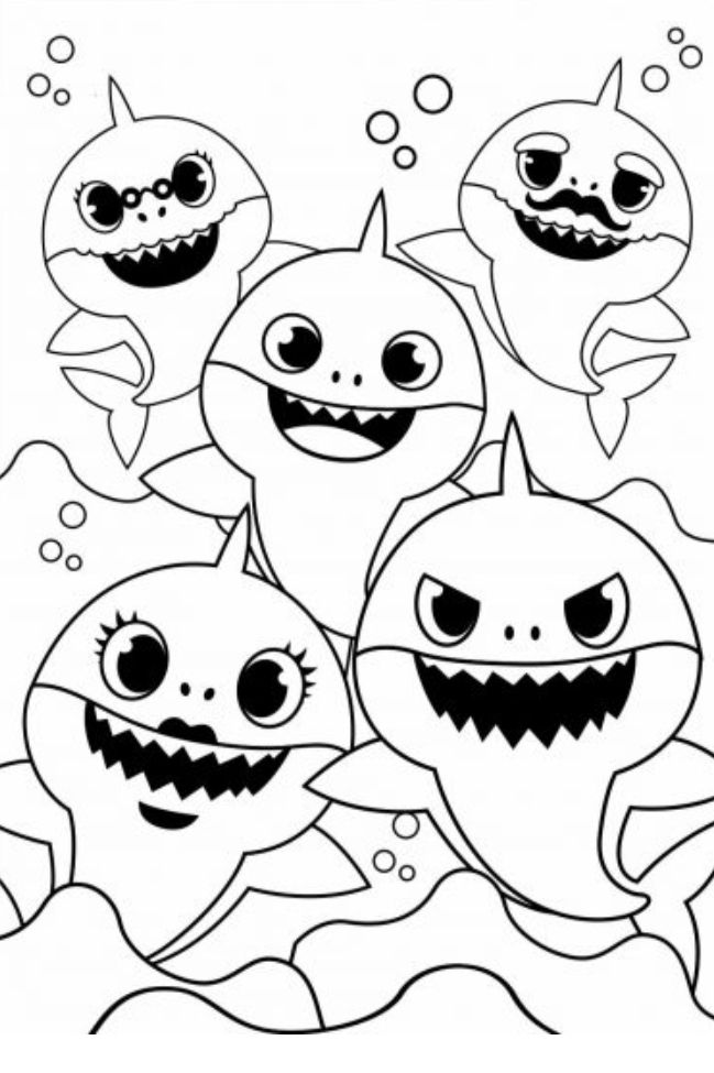 Baby Shark Dududu Coloring Pages Printables 16