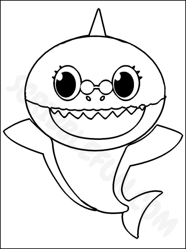 Baby Shark Dududu Coloring Pages Printables 20