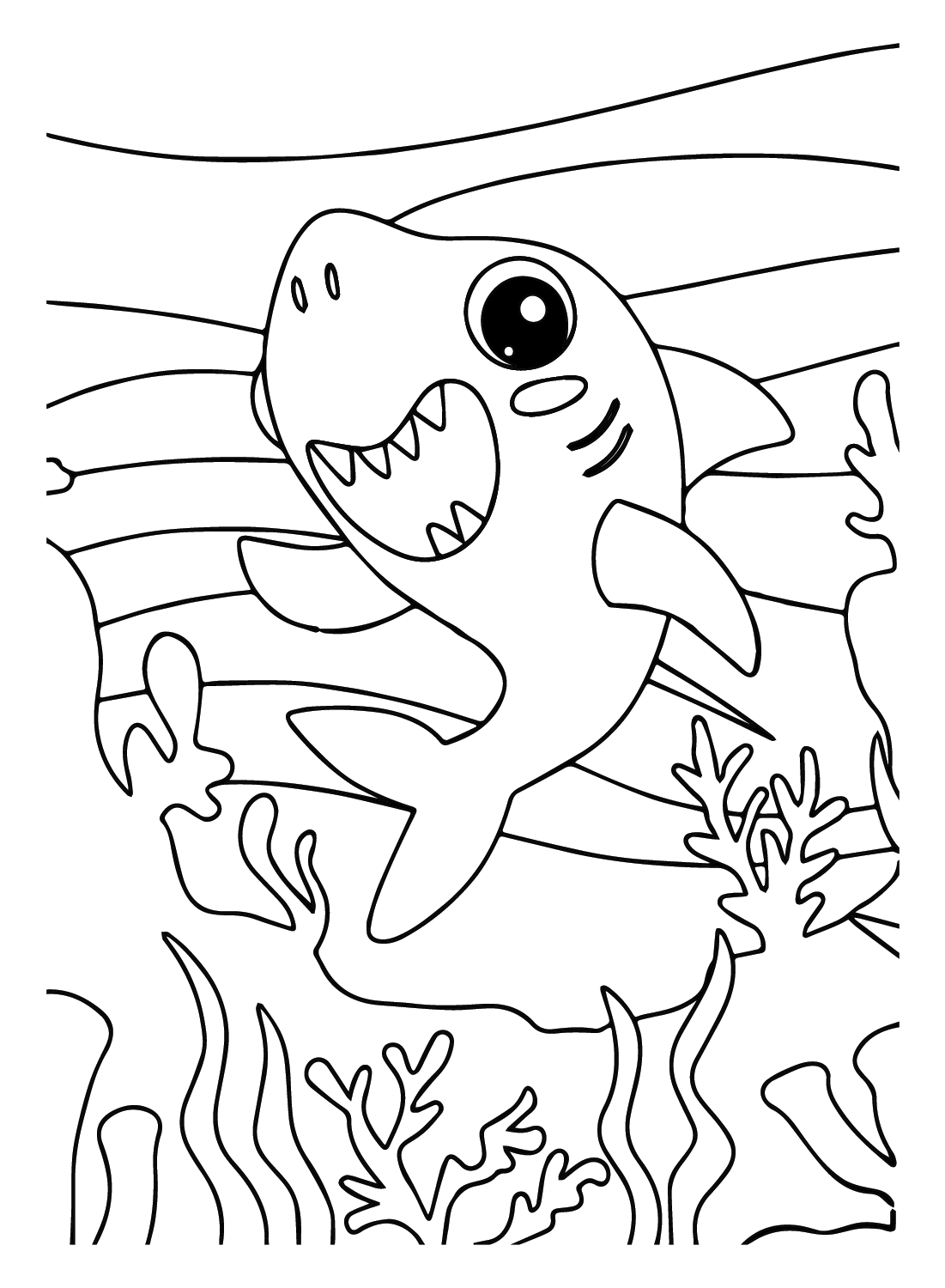 Baby Shark Dududu Coloring Pages Printables 21