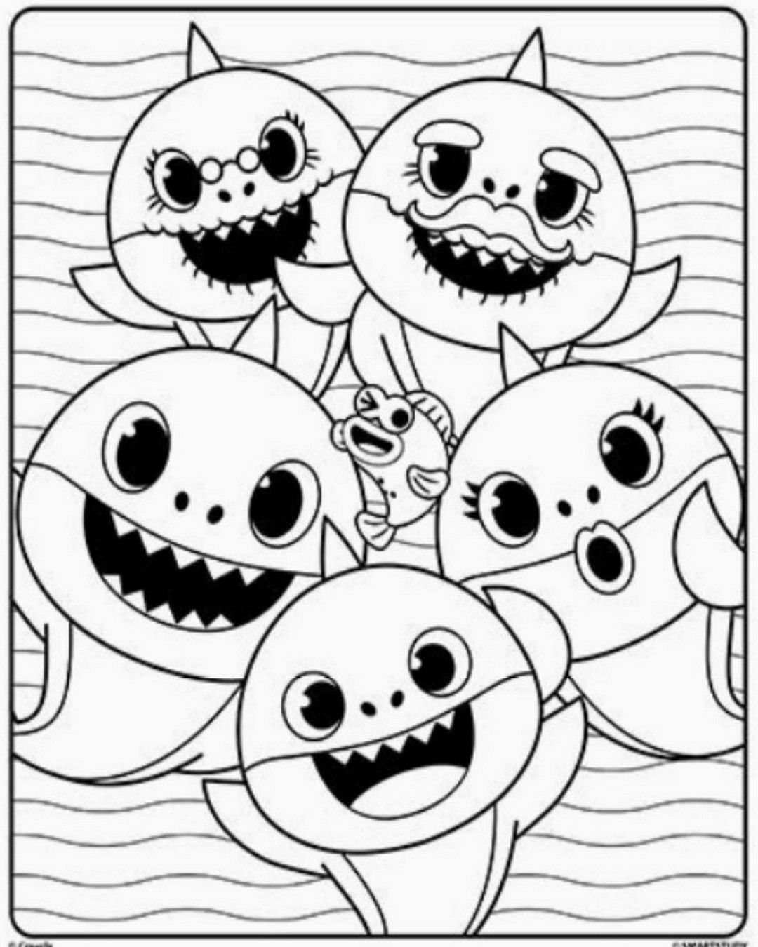 Baby Shark Dududu Coloring Pages Printables 22