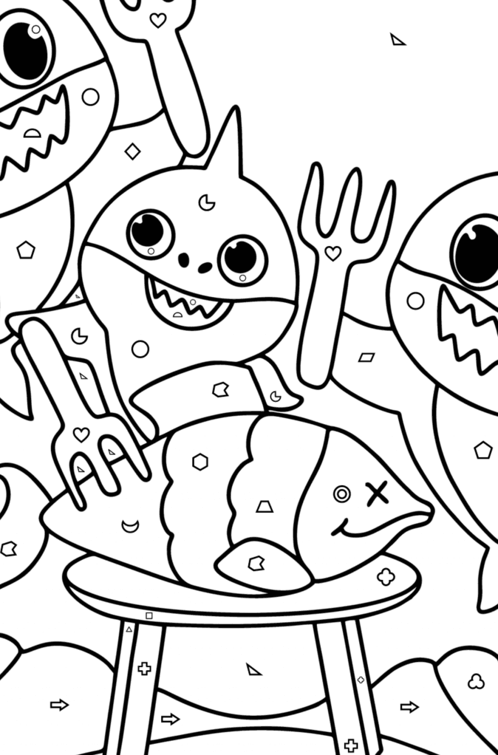 Baby Shark Dududu Coloring Pages Printables 26