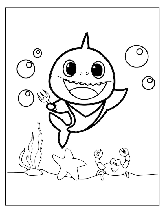 Baby Shark Dududu Coloring Pages Printables 31