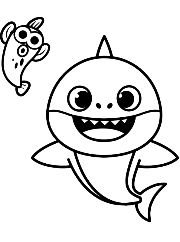 Baby Shark Dududu Coloring Pages Printables 32