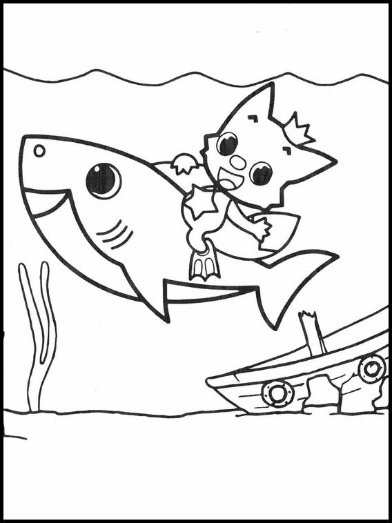 Baby Shark Dududu Coloring Pages Printables 38