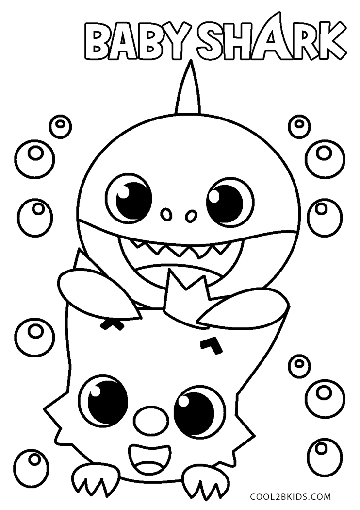 Baby Shark Dududu Coloring Pages Printables 45