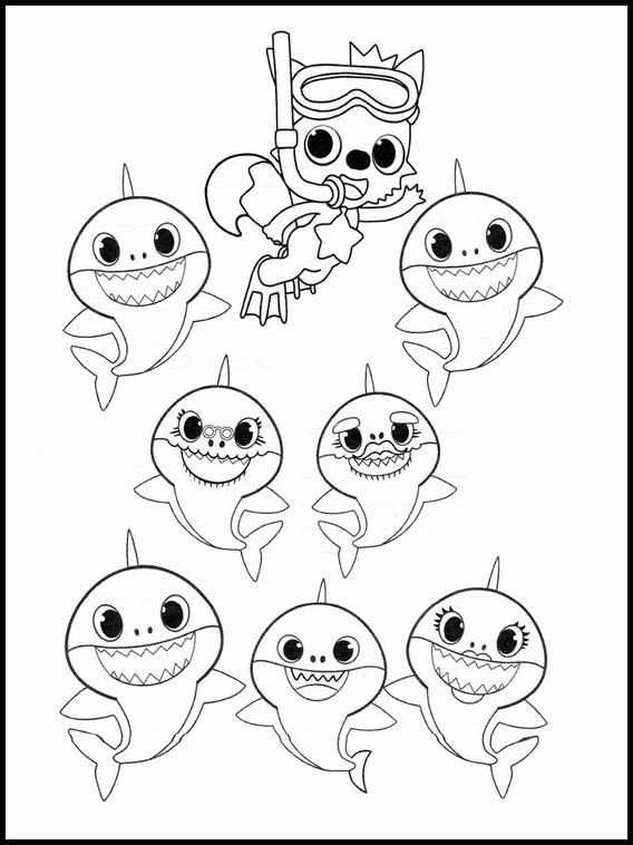 Baby Shark Dududu Coloring Pages Printables 47