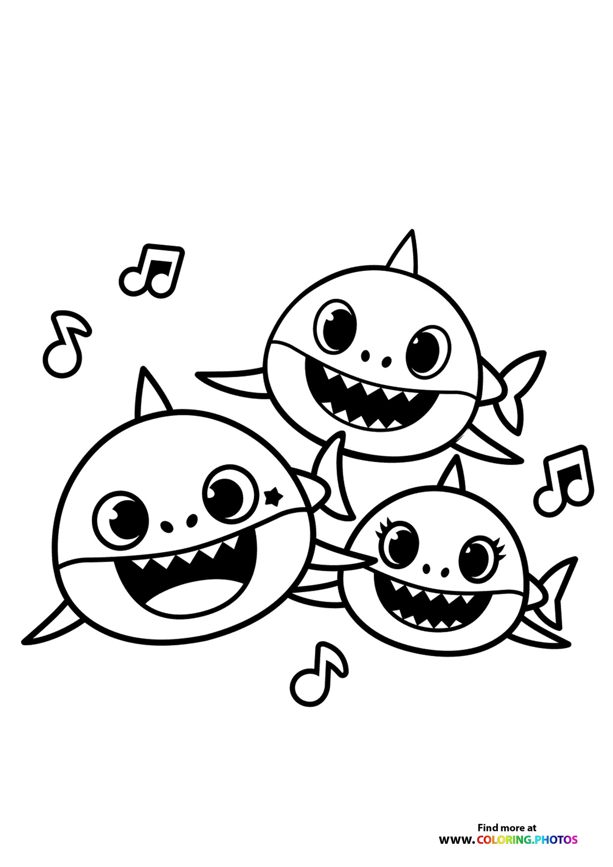 Baby Shark Dududu Coloring Pages Printables 48